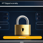 **Prompt:** Secure digital wallet interface displaying NFT assets, padlock icon overlay, emphasizing protection against phishing scams, realistic rendering.